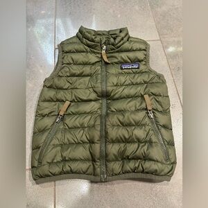 Patagonia 2t Down Sweater Vest Olive Brown